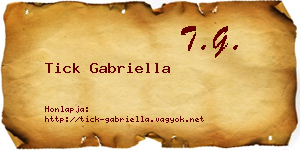 Tick Gabriella névjegykártya