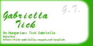gabriella tick business card